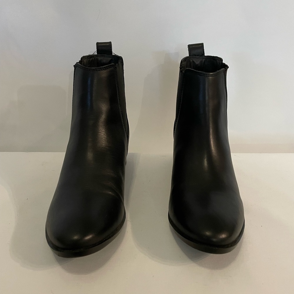 NWOB!! Steve Madden Women's Dover Ankle Boot, Black Leather, Sz 7.5 - Picture 2 of 16